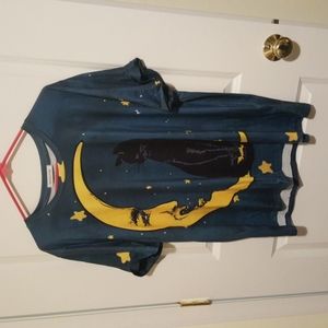 Moon Stars and cat shirt